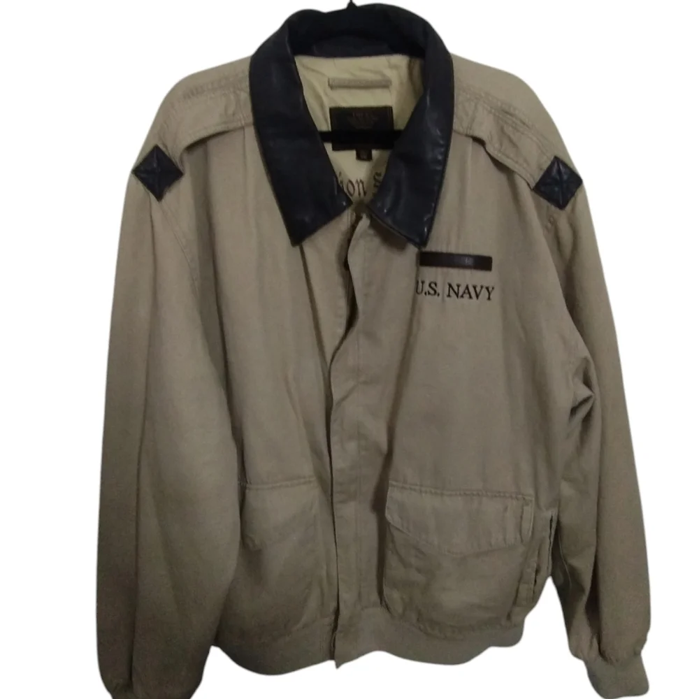 Cockpit USA Men's Distressed Air Force U.S. Army Aviator‎ Bomber Jacket Type XXL